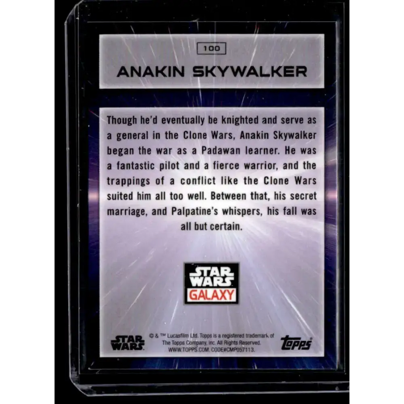2022 Topps Chrome Star Wars Galaxy #100 Anakin Skywalker NonSport - Star Wars Card Single