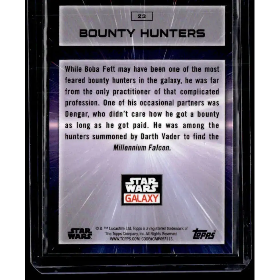 2022 Topps Chrome Star Wars Galaxy #23 Bounty Hunters NonSport - Star Wars Card Single
