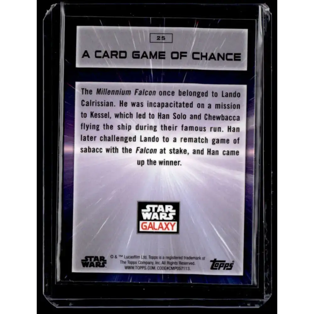 2022 Topps Chrome Star Wars Galaxy #25 A Card Game of Chance NonSport - Star Wars Card Single