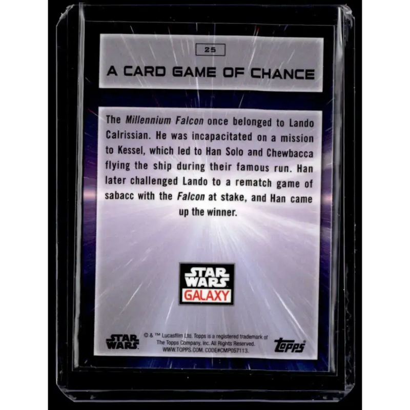 2022 Topps Chrome Star Wars Galaxy #25 A Card Game of Chance NonSport - Star Wars Card Single