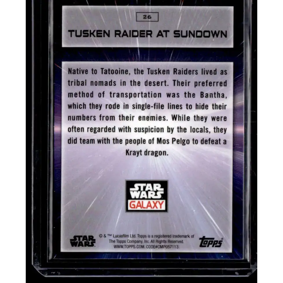 2022 Topps Chrome Star Wars Galaxy #26 Tusken Raider at Sundown NonSport - Star Wars Card Single