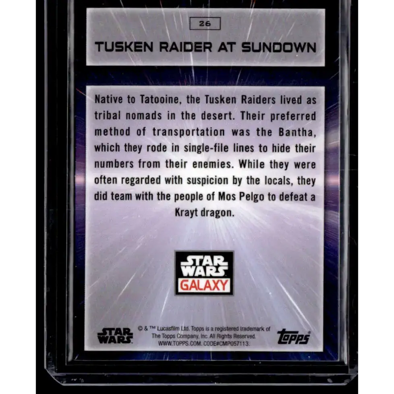 2022 Topps Chrome Star Wars Galaxy #26 Tusken Raider at Sundown NonSport - Star Wars Card Single