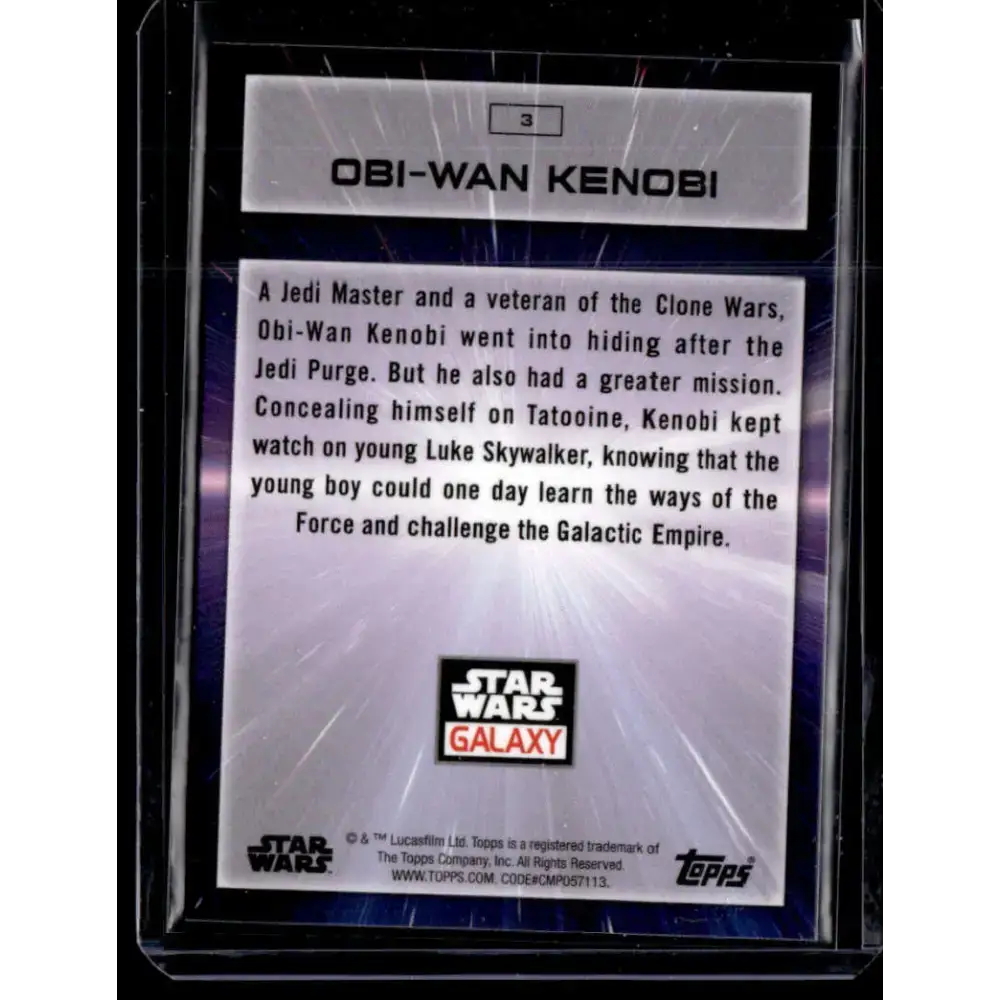 2022 Topps Chrome Star Wars Galaxy #3 Obi-Wan Kenobi NonSport - Star Wars Card Single