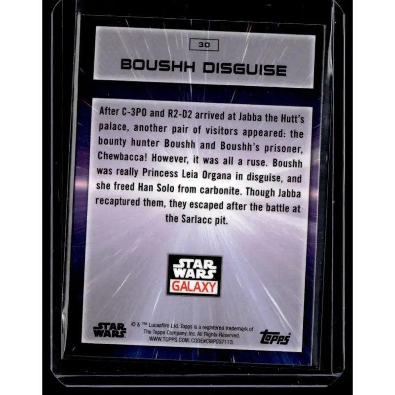 2022 Topps Chrome Star Wars Galaxy #30 Boushh Disguise NonSport - Star Wars Card Single