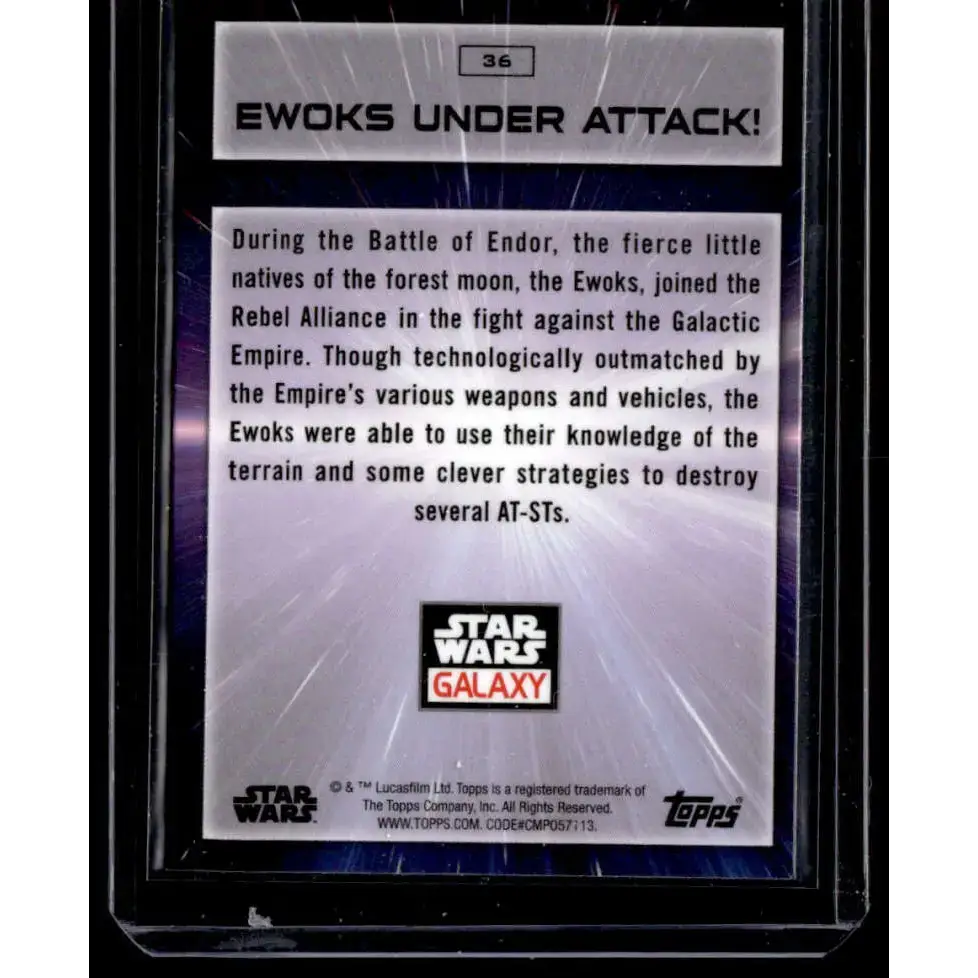 2022 Topps Chrome Star Wars Galaxy #36 Ewoks Under Attack! NonSport - Star Wars Card Single