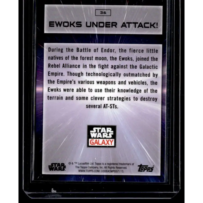 2022 Topps Chrome Star Wars Galaxy #36 Ewoks Under Attack! NonSport - Star Wars Card Single