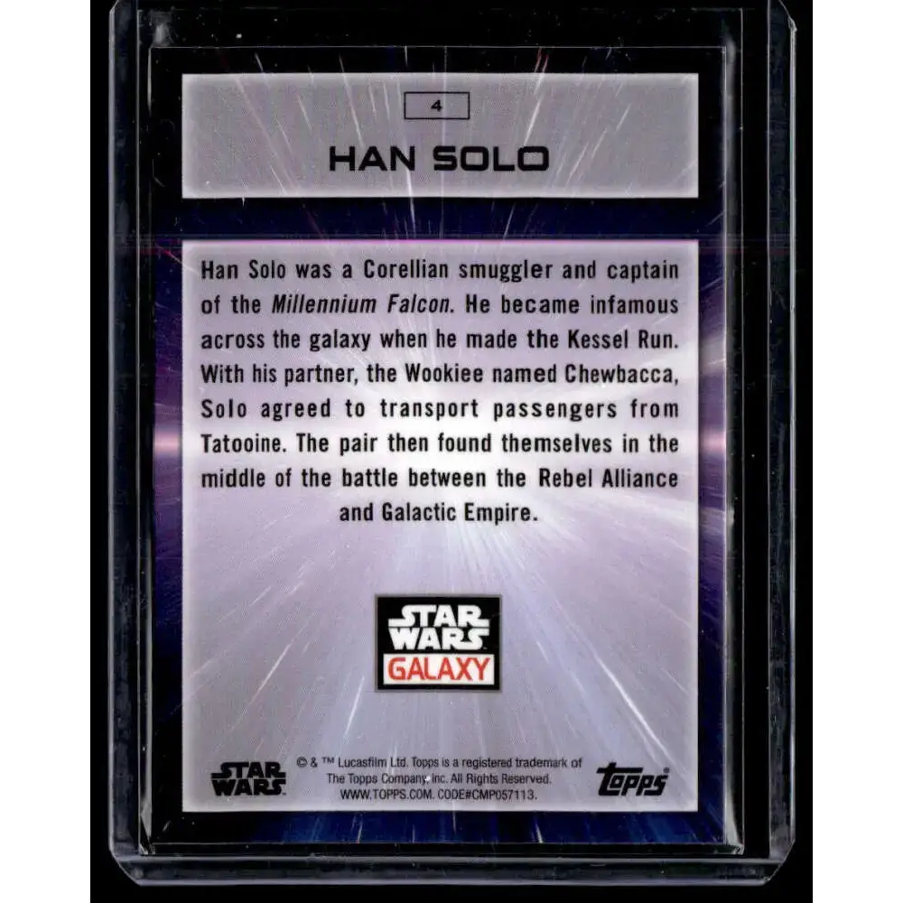 2022 Topps Chrome Star Wars Galaxy #4 Han Solo NonSport - Star Wars Card Single