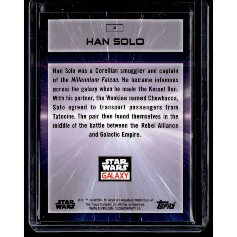 2022 Topps Chrome Star Wars Galaxy #4 Han Solo NonSport - Star Wars Card Single