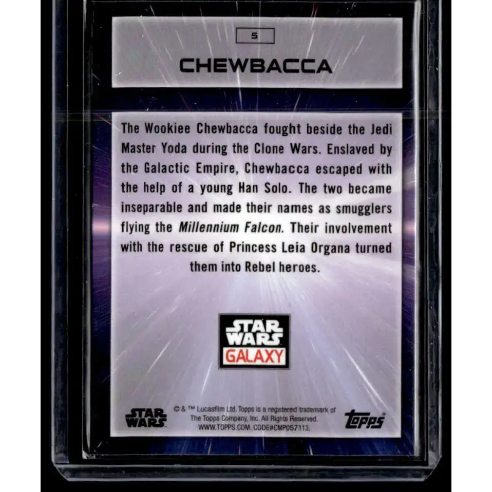 2022 Topps Chrome Star Wars Galaxy #5 Chewbacca NonSport - Star Wars Card Single