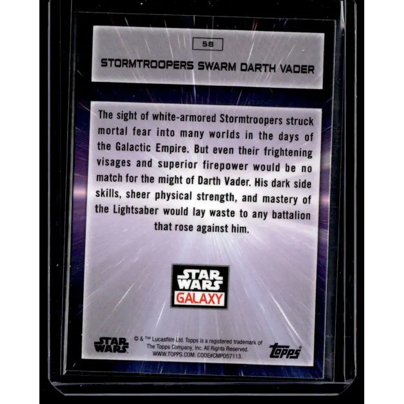 2022 Topps Chrome Star Wars Galaxy #58 Stormtroopers Swarm Darth Vader NonSport - Star Wars Card Single