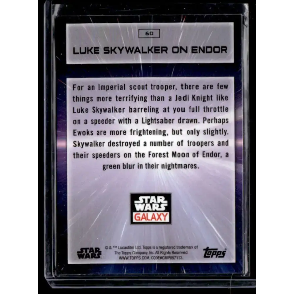 2022 Topps Chrome Star Wars Galaxy #60 Luke Skywalker on Endor NonSport - Star Wars Card Single