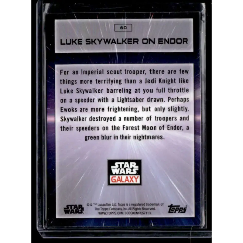 2022 Topps Chrome Star Wars Galaxy #60 Luke Skywalker on Endor NonSport - Star Wars Card Single