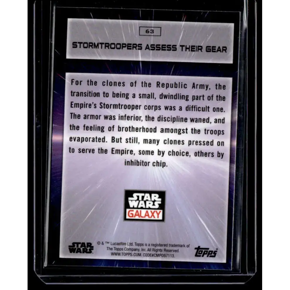 2022 Topps Chrome Star Wars Galaxy #63 Stormtroopers Assess Their Gear NonSport - Star Wars Card Single