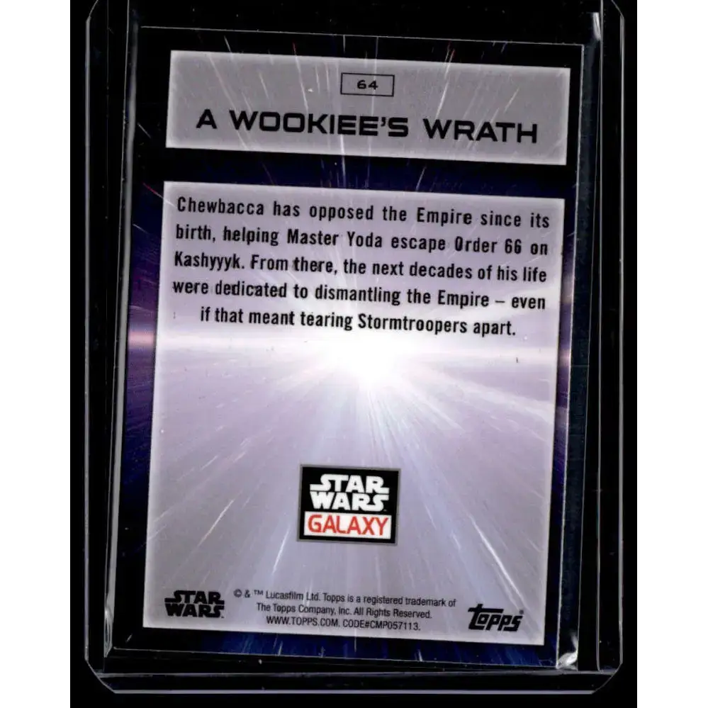 2022 Topps Chrome Star Wars Galaxy #64 A Wookiee’s Wrath NonSport - Star Wars Card Single