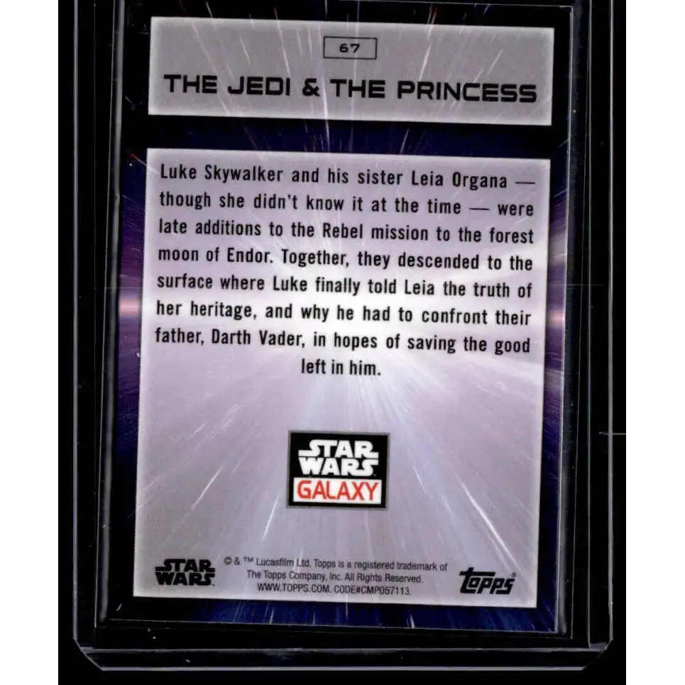 2022 Topps Chrome Star Wars Galaxy #67 The Jedi & The Princess NonSport - Star Wars Card Single