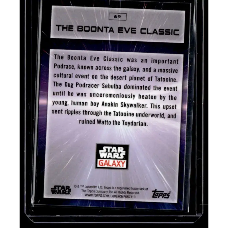 2022 Topps Chrome Star Wars Galaxy #69 The Boonta Eve Classic NonSport - Star Wars Card Single