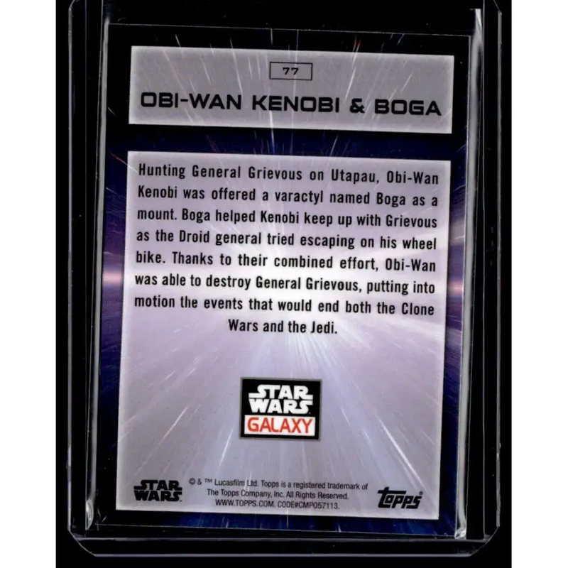 2022 Topps Chrome Star Wars Galaxy #77 Obi-Wan Kenobi & Boga NonSport - Star Wars Card Single