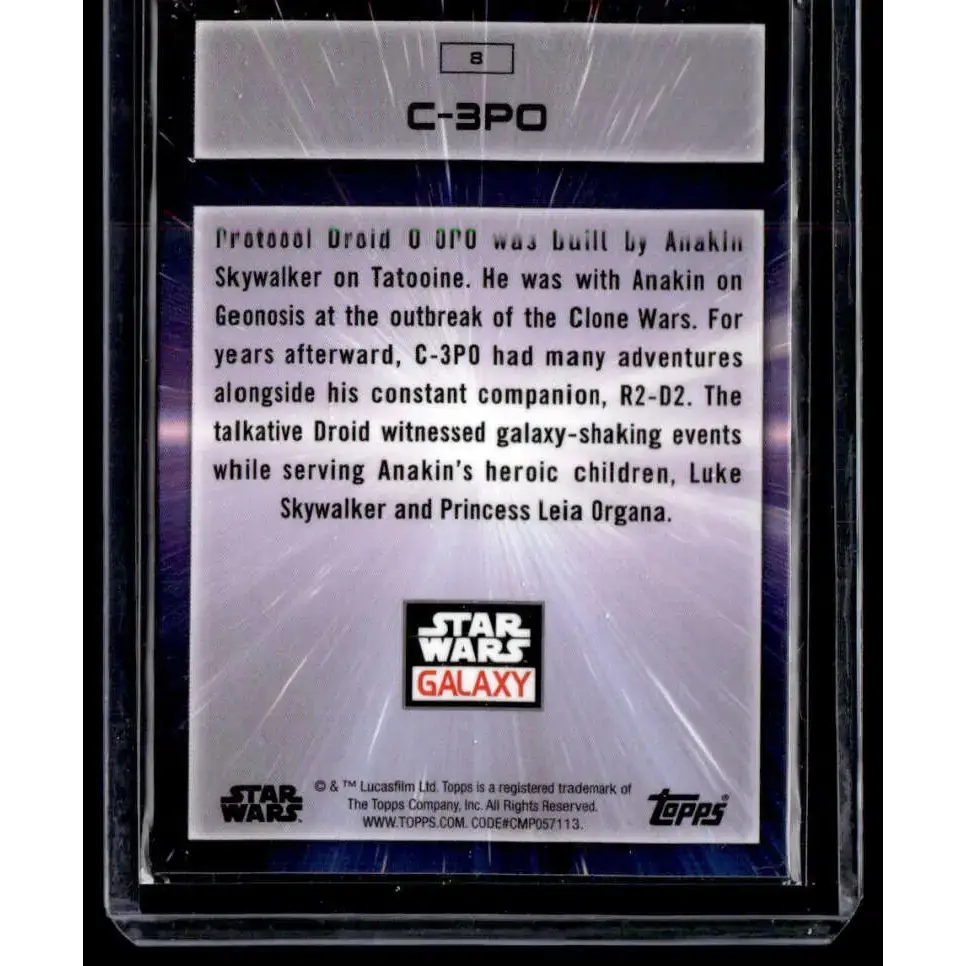 2022 Topps Chrome Star Wars Galaxy #8 C-3PO NonSport - Star Wars Card Single