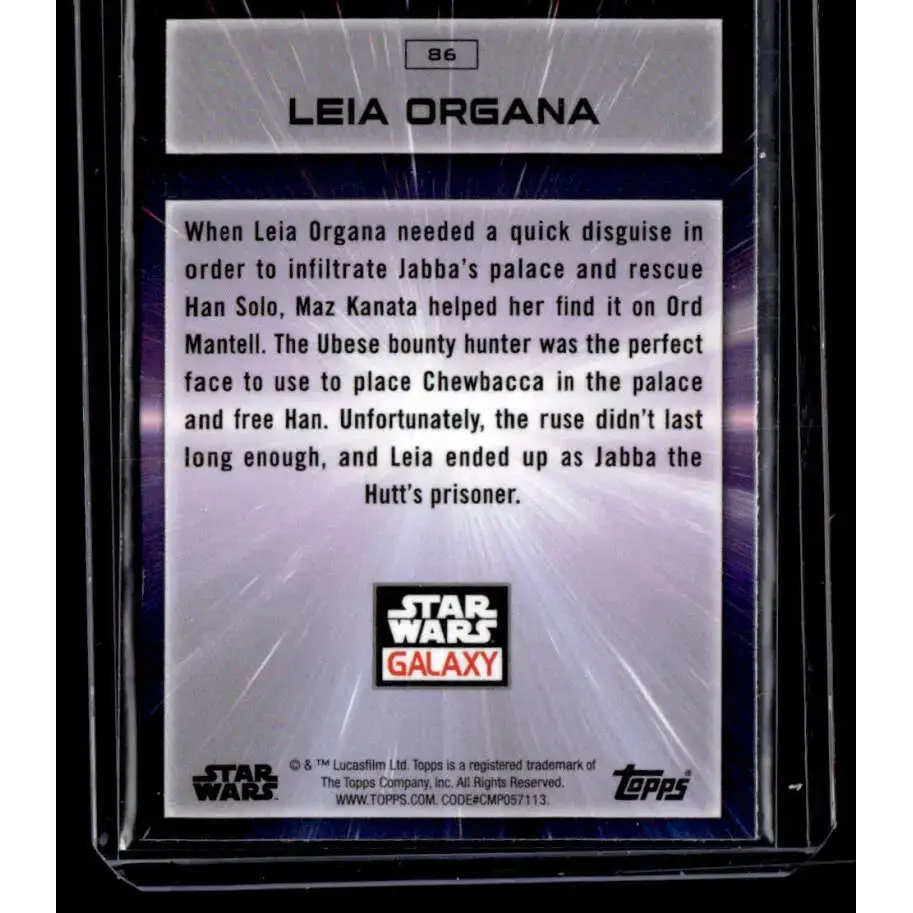 2022 Topps Chrome Star Wars Galaxy #86 Leia Organa NonSport - Star Wars Card Single