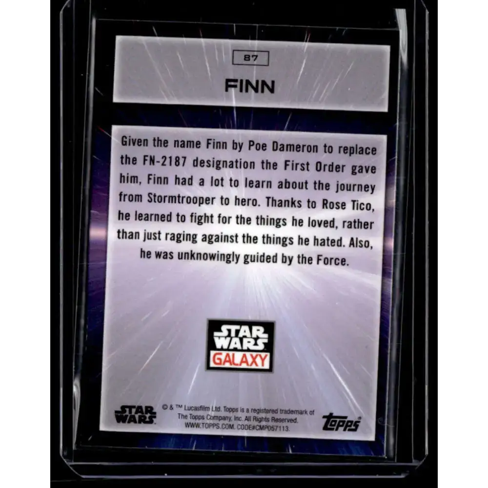 2022 Topps Chrome Star Wars Galaxy #87 Finn NonSport - Star Wars Card Single