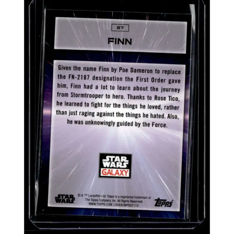 2022 Topps Chrome Star Wars Galaxy #87 Finn NonSport - Star Wars Card Single