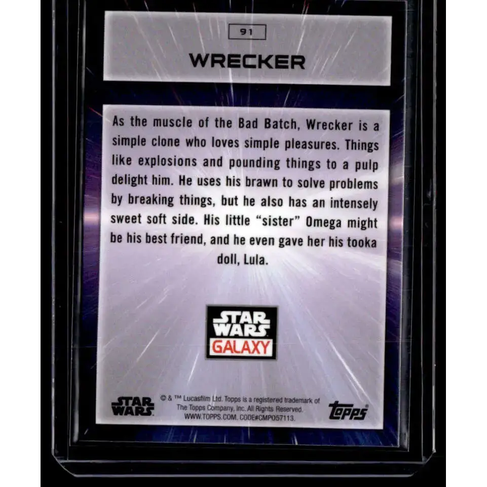 2022 Topps Chrome Star Wars Galaxy #91 Wrecker NonSport - Star Wars Card Single