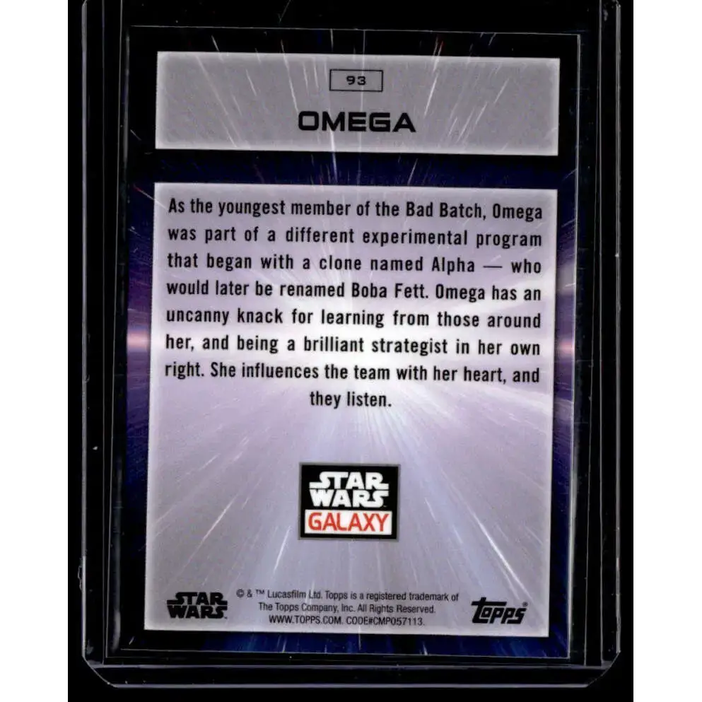 2022 Topps Chrome Star Wars Galaxy #93 Omega NonSport - Star Wars Card Single