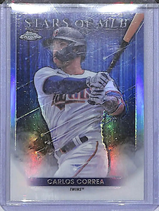 2022 Topps Chrome Stars of MLB #SMLBC-70 Carlos Correa NM-MT Minnesota Twins - Baseball Card Single