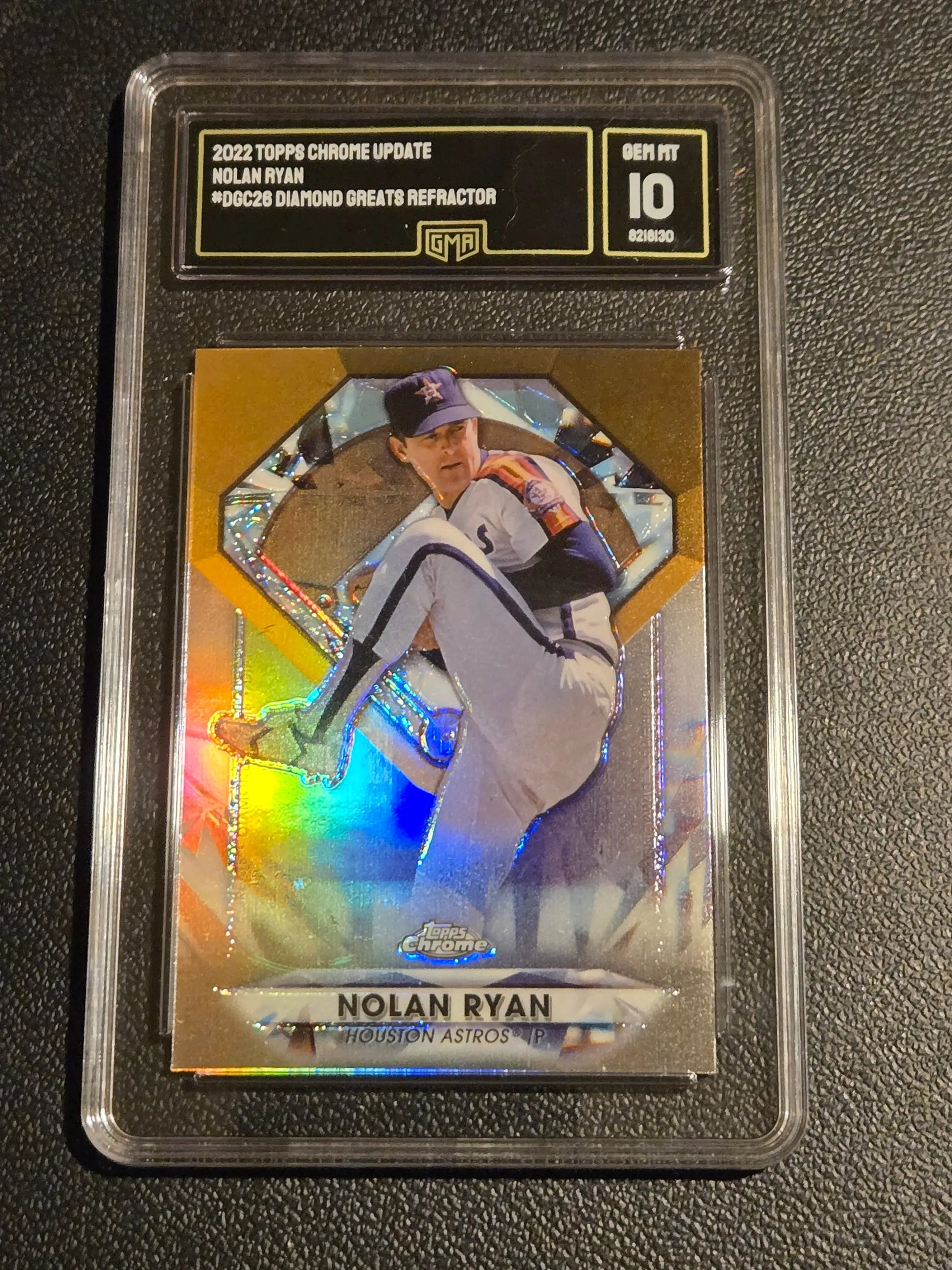 2022 Topps Chrome Update #DGC-26 Nolan Ryan Diamond Greats GMA 10 - Baseball Card