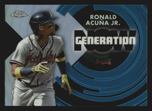 2022 Topps Chrome Update #GNC-8 Ronald Acuna Jr Braves Generation Now Chrome - Baseball Card Single