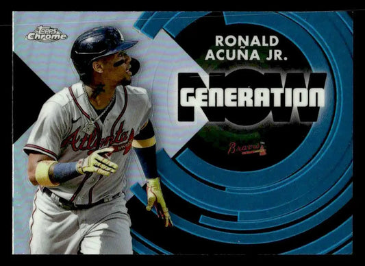 2022 Topps Chrome Update #GNC-8 Ronald Acuña Jr. Generation Now Chrome - Baseball Card Single