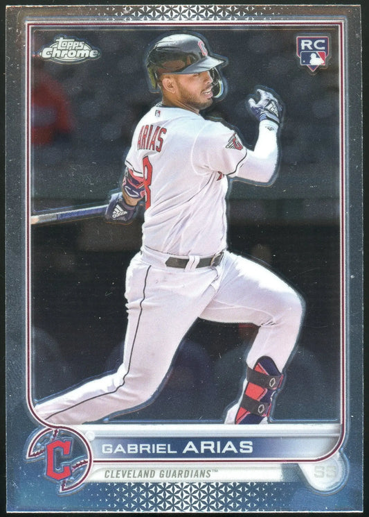 2022 Topps Chrome Update #USC131 Gabriel Arias RC Cleveland Guardians - Baseball Card Single