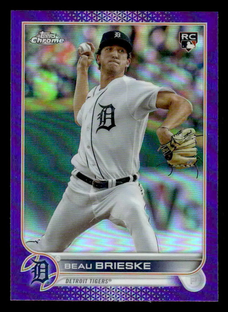 2022 Topps Chrome Update #USC147 Beau Brieske Purple Refractor - Baseball Card Single