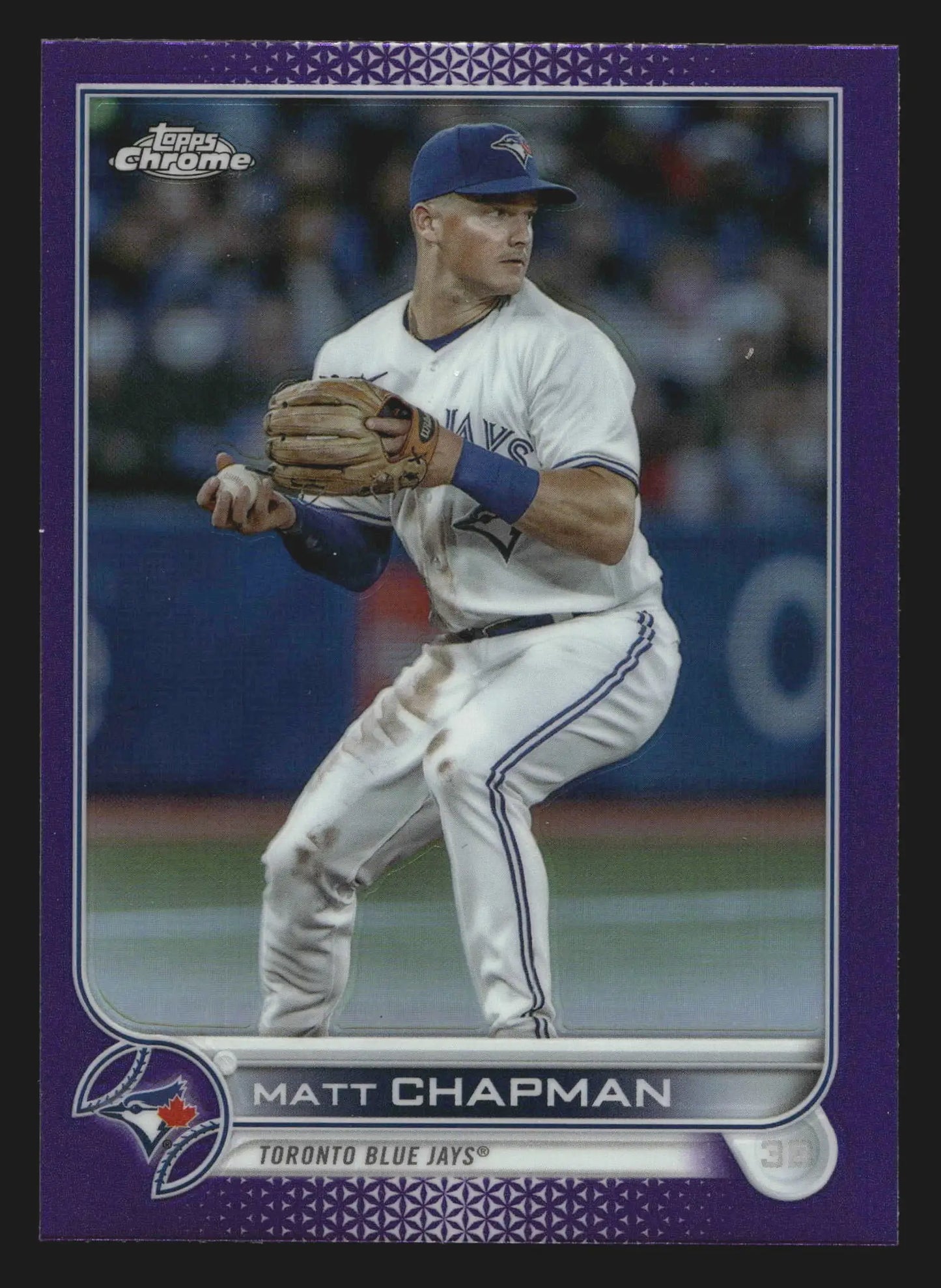 2022 Topps Chrome Update #USC15 Matt Chapman Purple Refractor Blue Jays