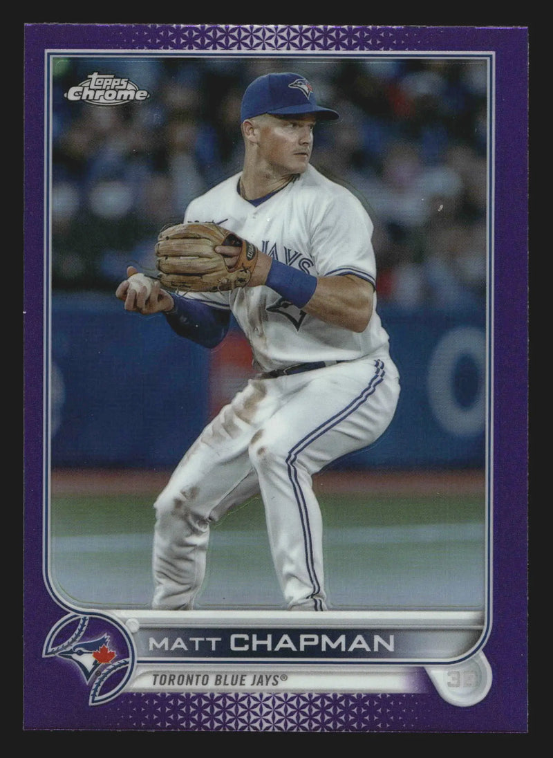 2022 Topps Chrome Update #USC15 Matt Chapman Purple Refractor Blue Jays
