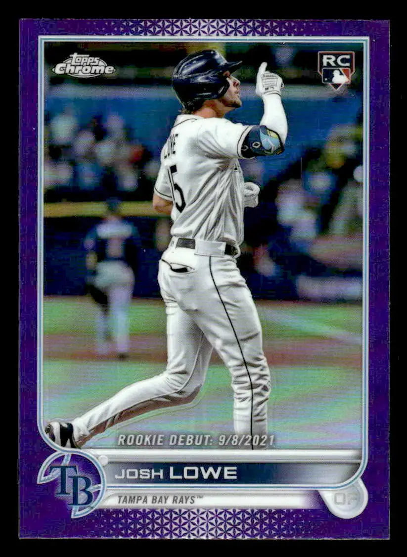 2022 Topps Chrome Update #USC155 Josh Lowe Purple Refractor - Baseball Card Single