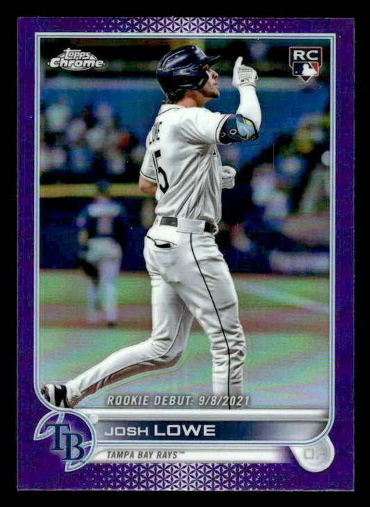 2022 Topps Chrome Update #USC155 Josh Lowe Purple Refractor - Baseball Card Single