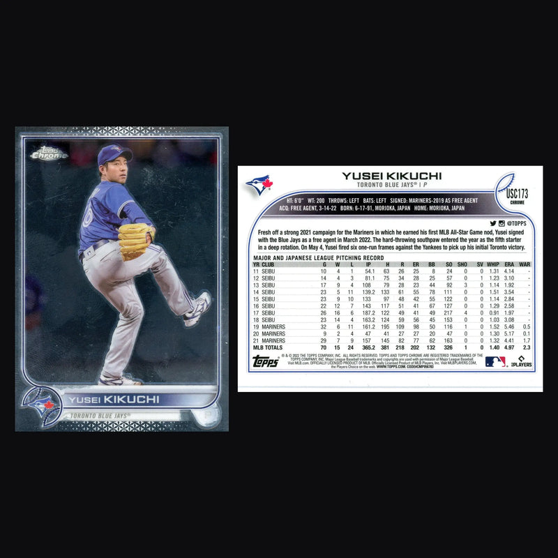 2022 Topps Chrome Update #USC173 Yusei Kikuchi Toronto Blue Jays