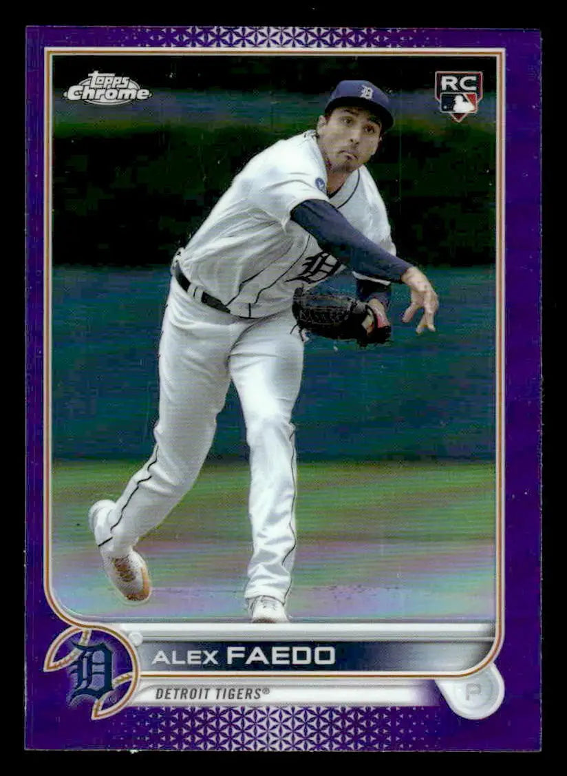 2022 Topps Chrome Update #USC196 Alex Faedo Purple Refractor - Baseball Card Single