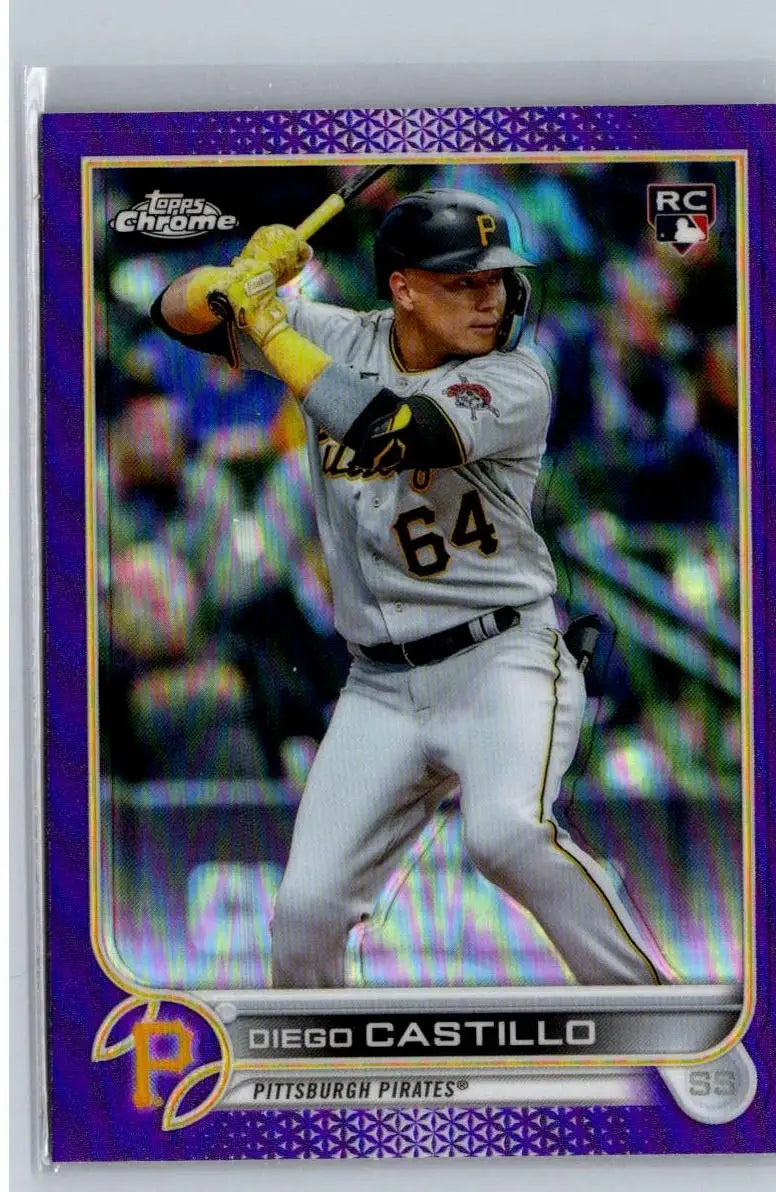 Diego Castillo Topps Chrome Update USC27 Purple Refractor Baseball Card