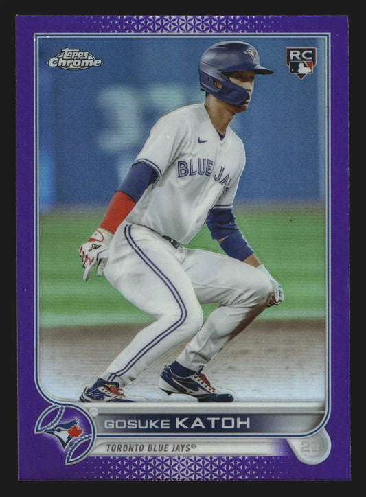 2022 Topps Chrome Update #USC42 Gosuke Katoh Purple Refractor Blue Jays RC - Baseball Card Single