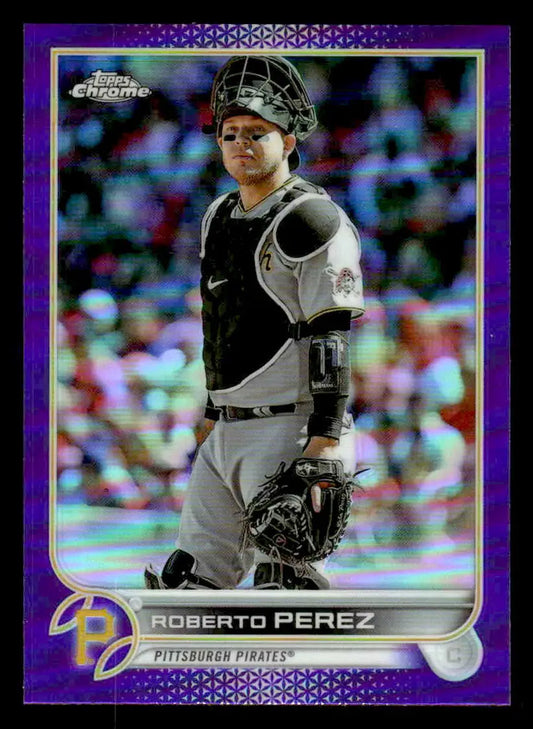 2022 Topps Chrome Update #USC58 Roberto Perez Purple Refractor - Baseball Card Single