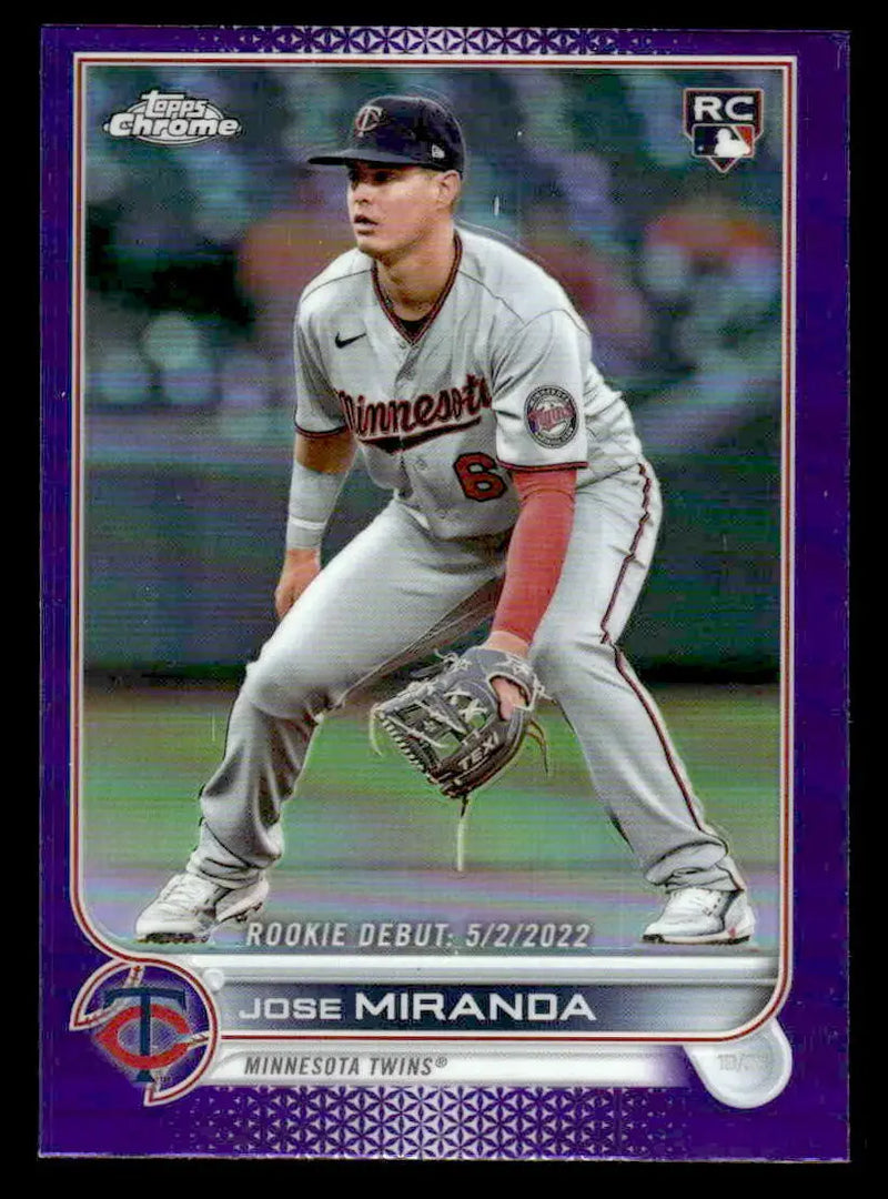 2022 Topps Chrome Update #USC6 Jose Miranda Purple Refractor - Baseball Card Single