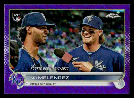 2022 Topps Chrome Update #USC84 MJ Melendez Purple Refractor - Baseball Card Single