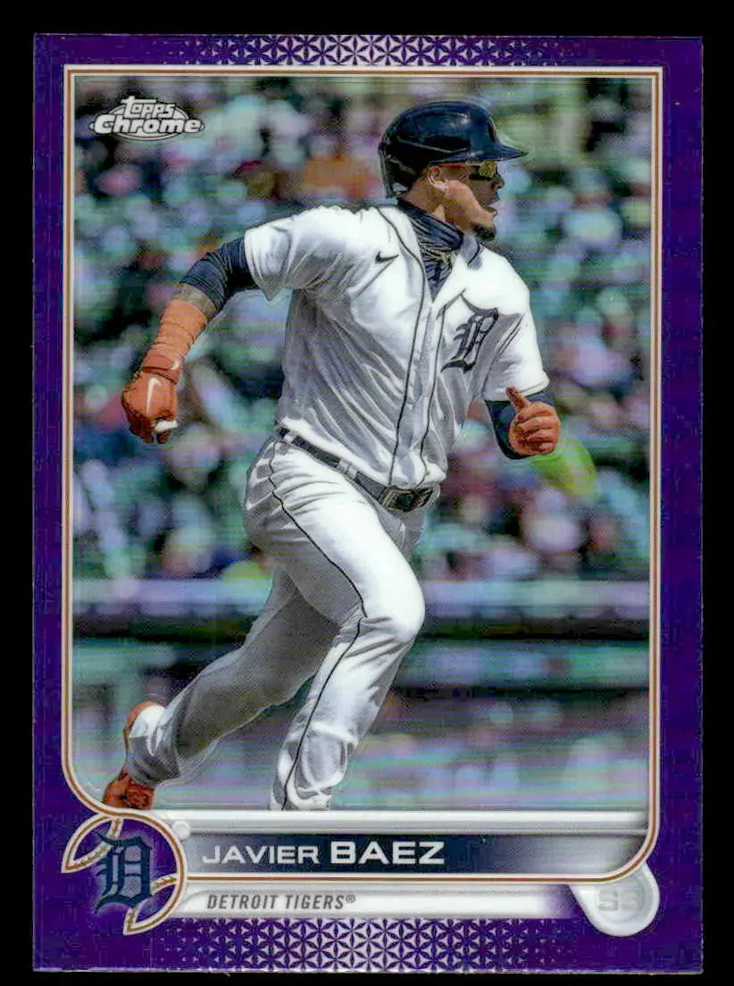 2022 Topps Chrome Update #USC89 Javier Baez Purple Refractor - Baseball Card Single