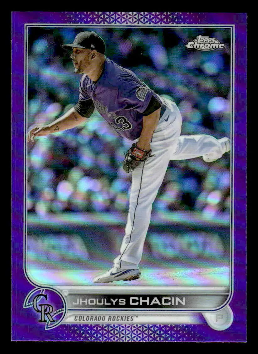 2022 Topps Chrome Update #USC96 Jhoulys Chacin Purple Refractor - Baseball Card Single