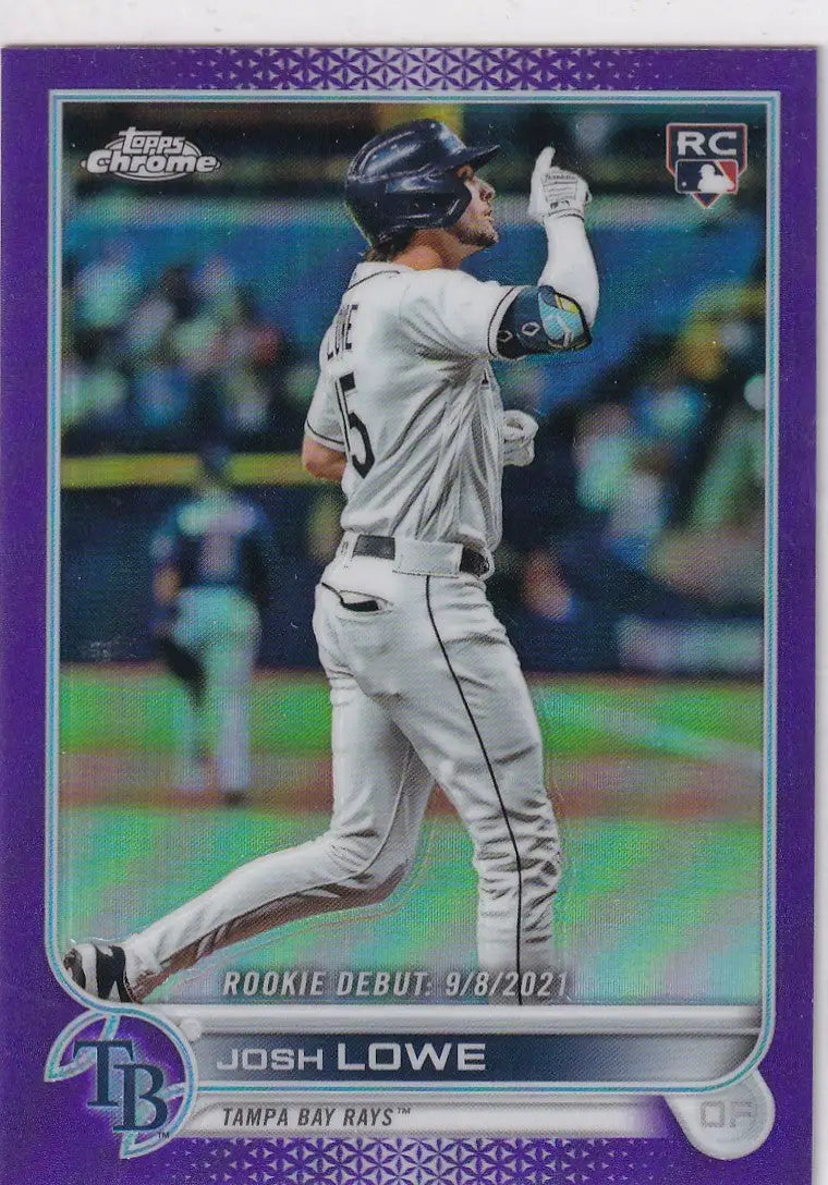 2022 TOPPS CHROME #USC-155 JOSH LOWE PURPLE- TAMPA BAY RAYS - Baseball Card Single