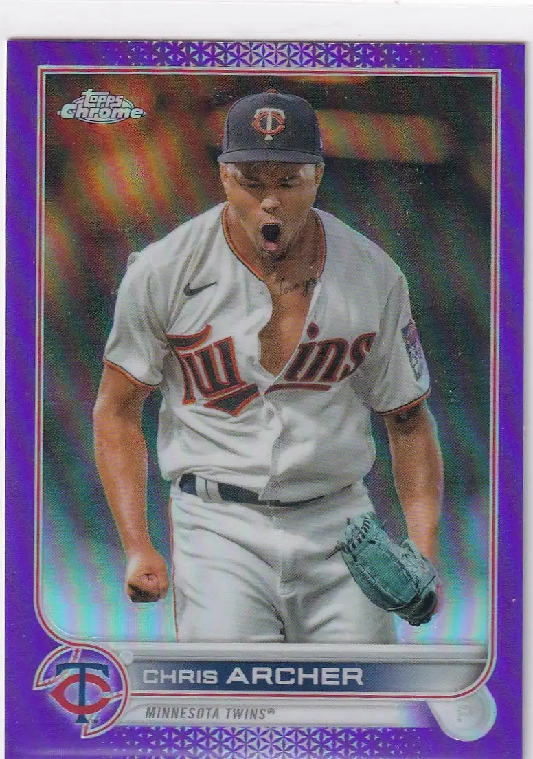 2022 TOPPS CHROME #USC113 CHRIS ARCHER PURPLE- MINNESOTA TWINS - Baseball Card Single