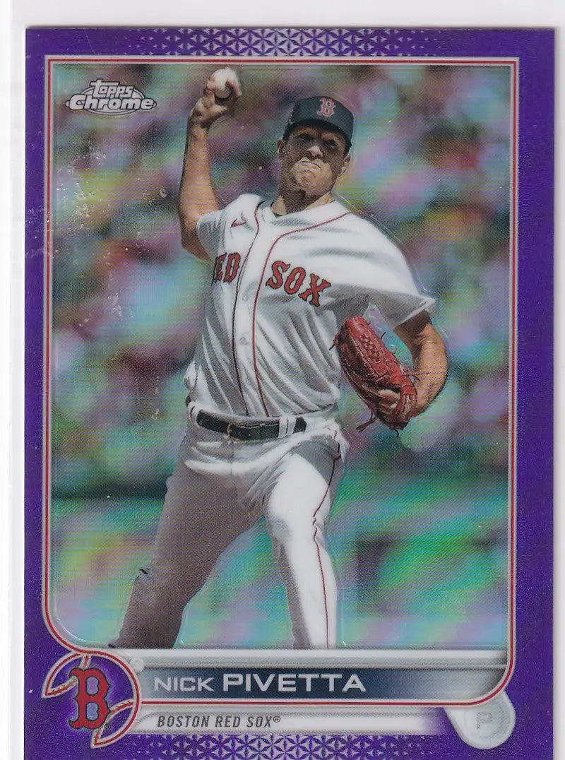 2022 TOPPS CHROME #USC153 NICK PIVETTA PURPLE- BOSTON RED SOX - Baseball Card Single