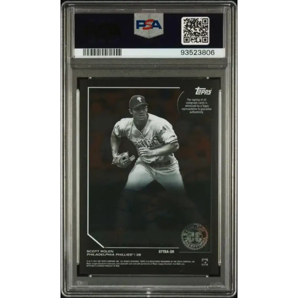 2022 Topps Clearly Authentic #SR Scott Rolen PSA 9 MINT Auto Philadelphia Phillies Baseball Card - Baseball Card Single
